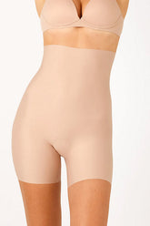 Laser Cut Hi-Waisted Mid Thigh Short